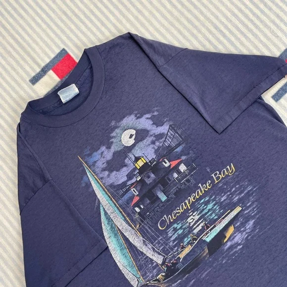 Vintage Chesapeake Bay tourist Graphic short sleeve tee shirt - Picture 5 of 13
